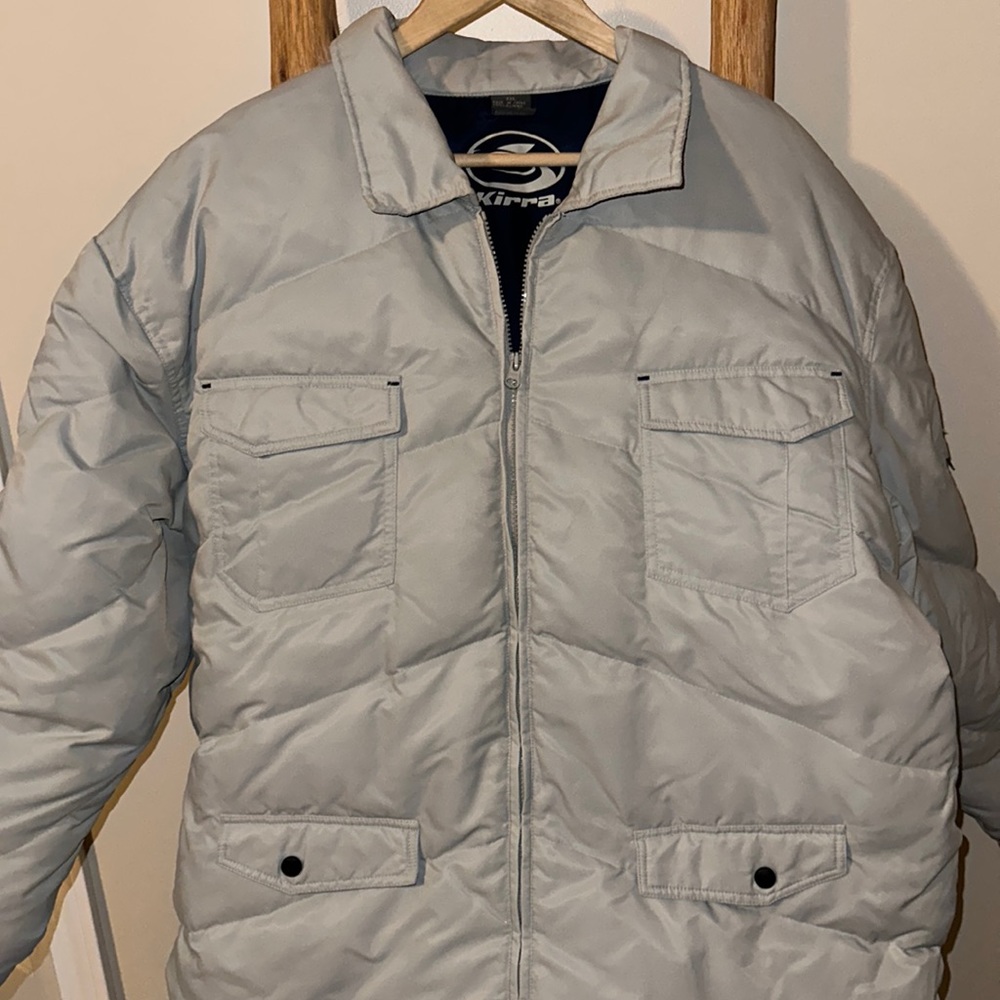 RARE Vintage early 2000s Kirra Cream Gray Color Insulated Winter Jacket